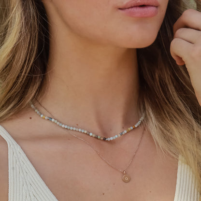 MICRO GEMSTONE NECKLACE - AMAZONITE - Inspiration Co.