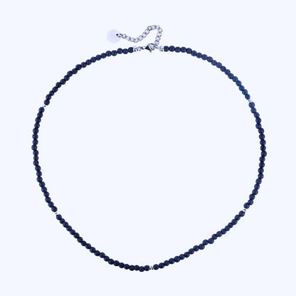 MICRO GEMSTONE NECKLACE - LAVA STONE - Inspiration Co.