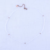 MICRO GEMSTONE NECKLACE - MOTHER OF PEARL - Inspiration Co.