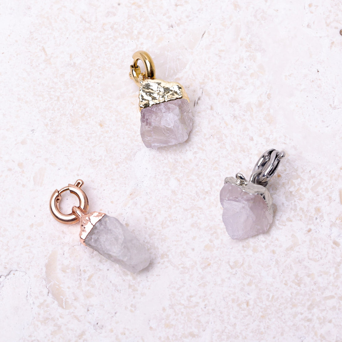 Moonstone(JUNE) Raw Birthstone Charm - Inspiration Co.