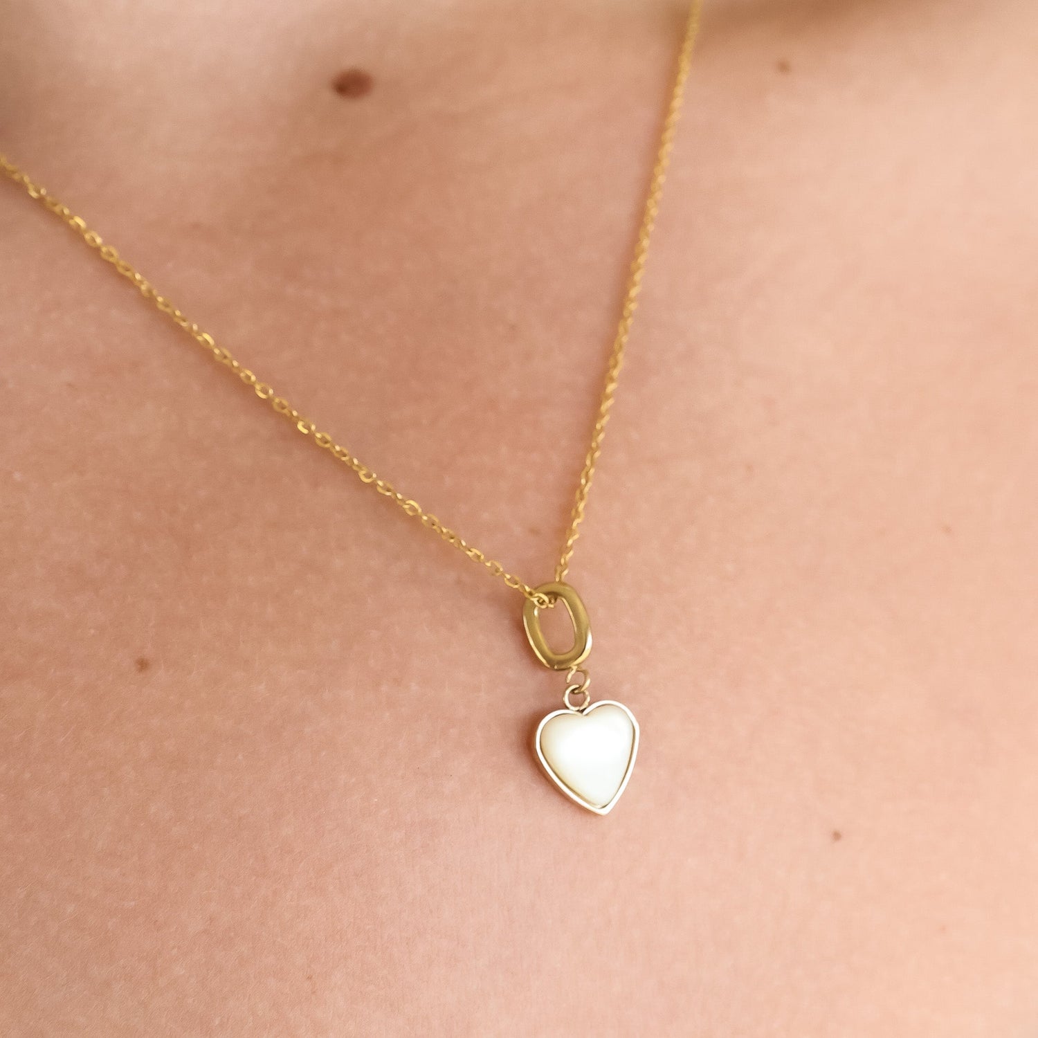 MOTHER OF PEARL HEART CHARM - Inspiration Co.