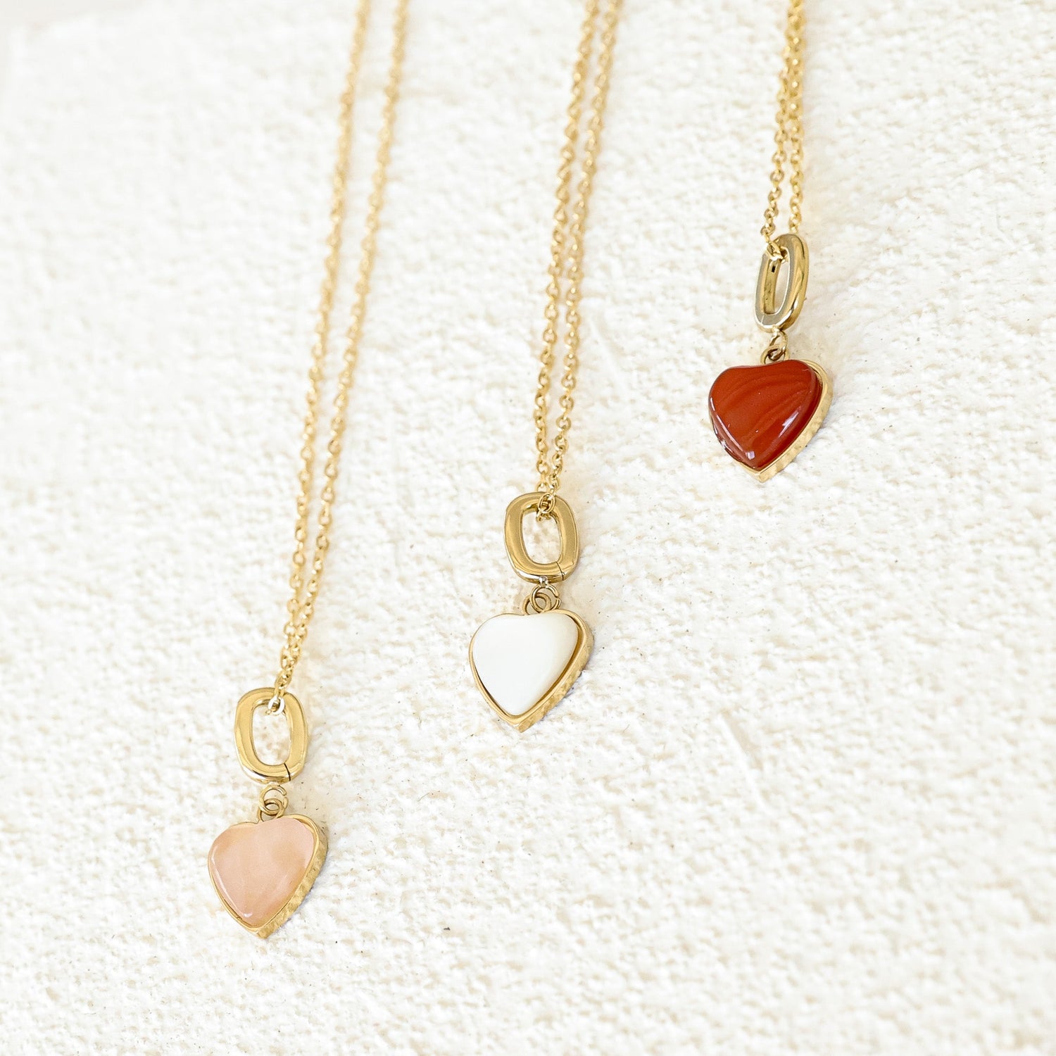 MOTHER OF PEARL HEART CHARM - Inspiration Co.