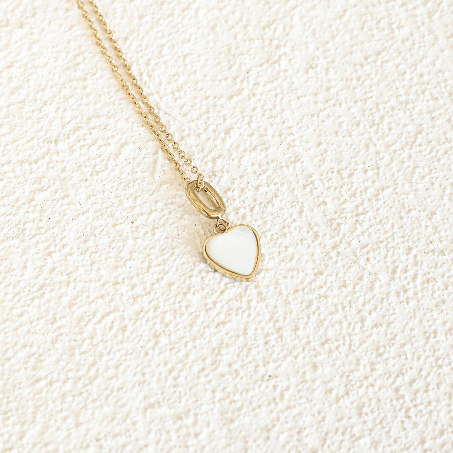 MOTHER OF PEARL HEART CHARM - Inspiration Co.