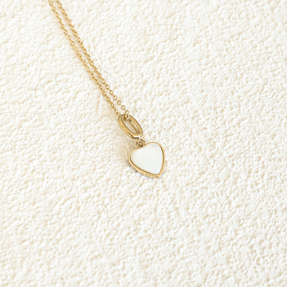 MOTHER OF PEARL HEART CHARM - Inspiration Co.