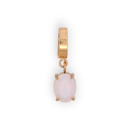 OVAL BIRTHSTONE CHARM - MOONSTONE (JUNE)