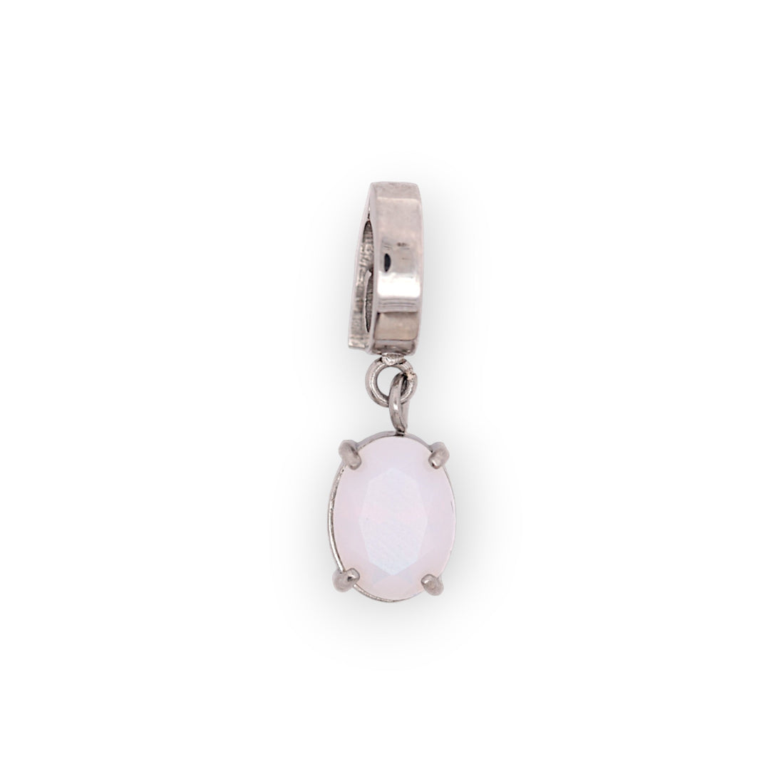 OVAL BIRTHSTONE CHARM - MOONSTONE (JUNE)