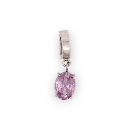 OVAL BIRTHSTONE CHARM - AMETHYST (FEB)