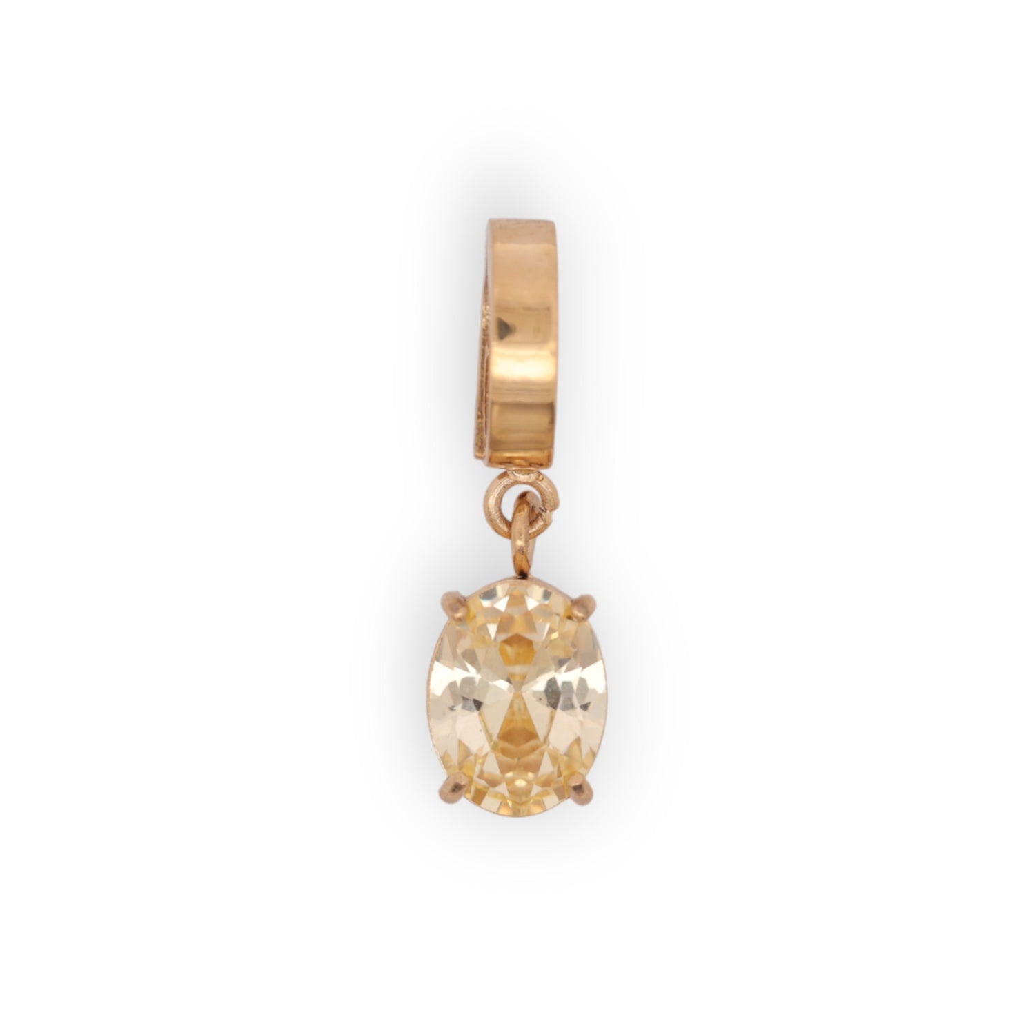 OVAL BIRTHSTONE CHARM - CITRINE (NOV)