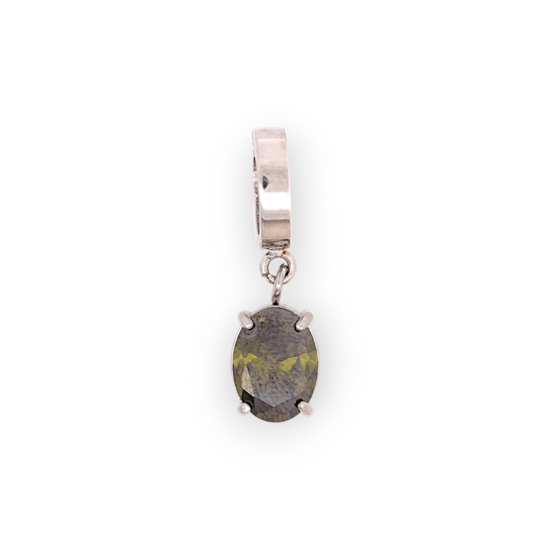 OVAL BIRTHSTONE CHARM - PERIDOT (AUG)