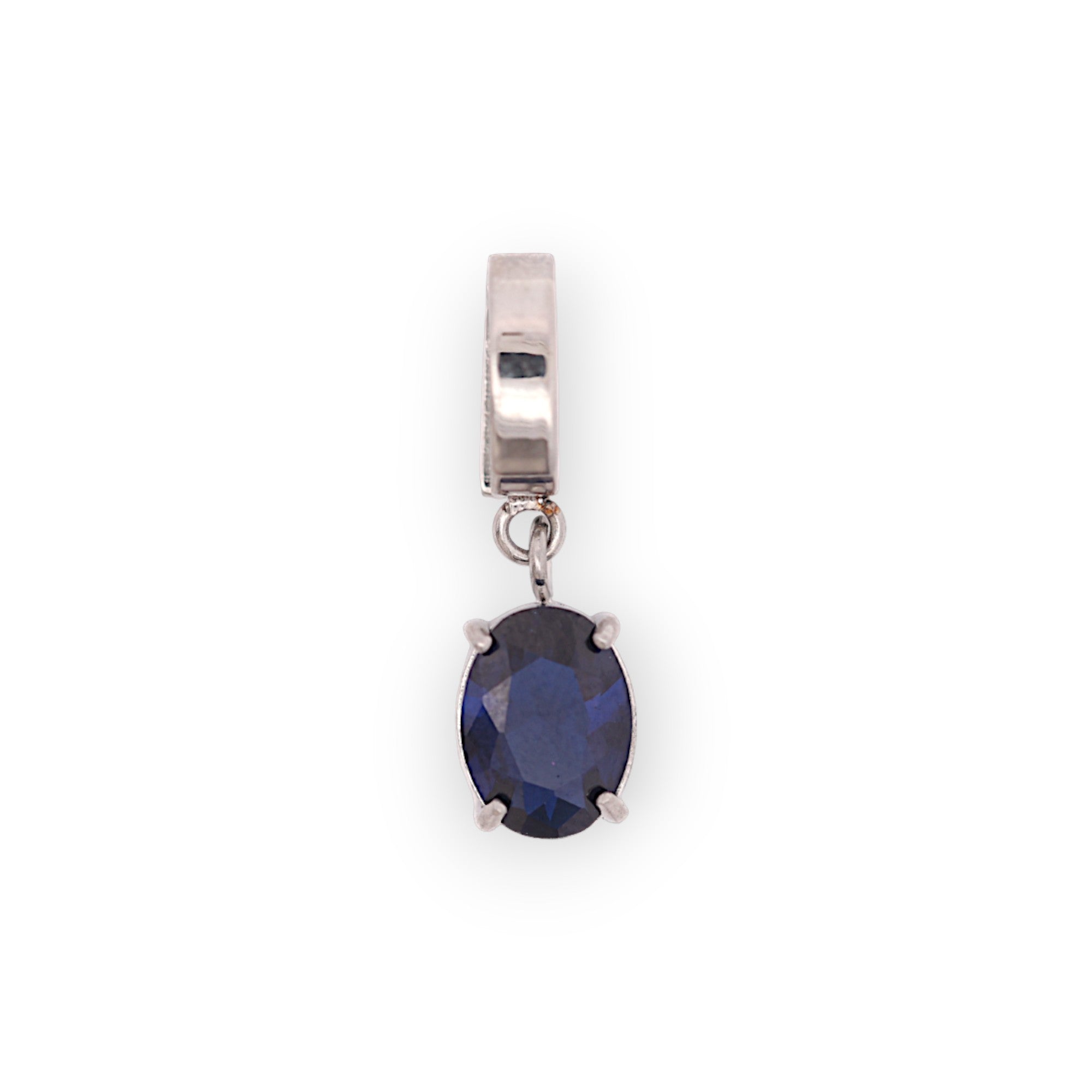 OVAL BIRTHSTONE CHARM - SAPPHIRE (SEPT)