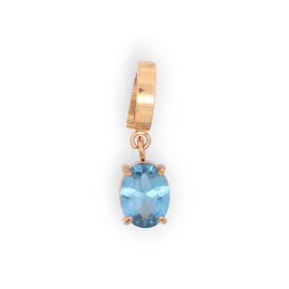 OVAL BIRTHSTONE CHARM - ZIRCON (DEC)
