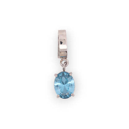 OVAL BIRTHSTONE CHARM - ZIRCON (DEC)