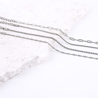 PAPERCLIP ACCENT CHAIN BRACELET - Inspiration Co.