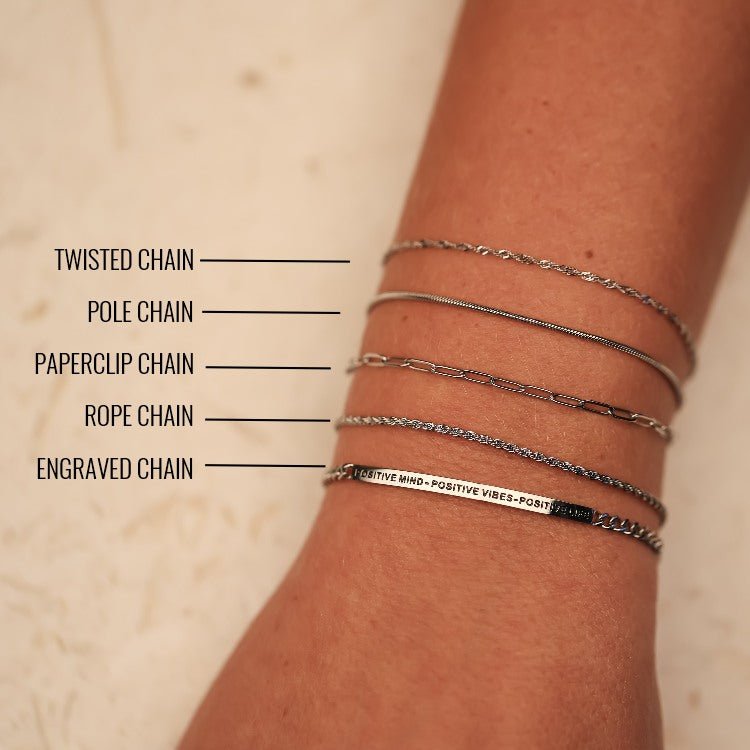 PAPERCLIP ACCENT CHAIN BRACELET - Inspiration Co.