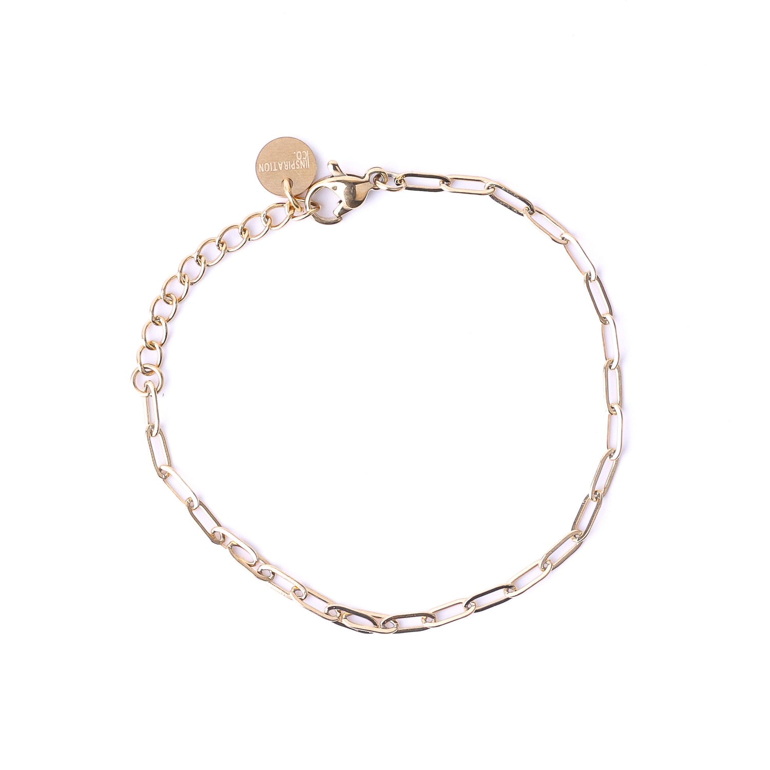 PAPERCLIP ACCENT CHAIN BRACELET - Inspiration Co.