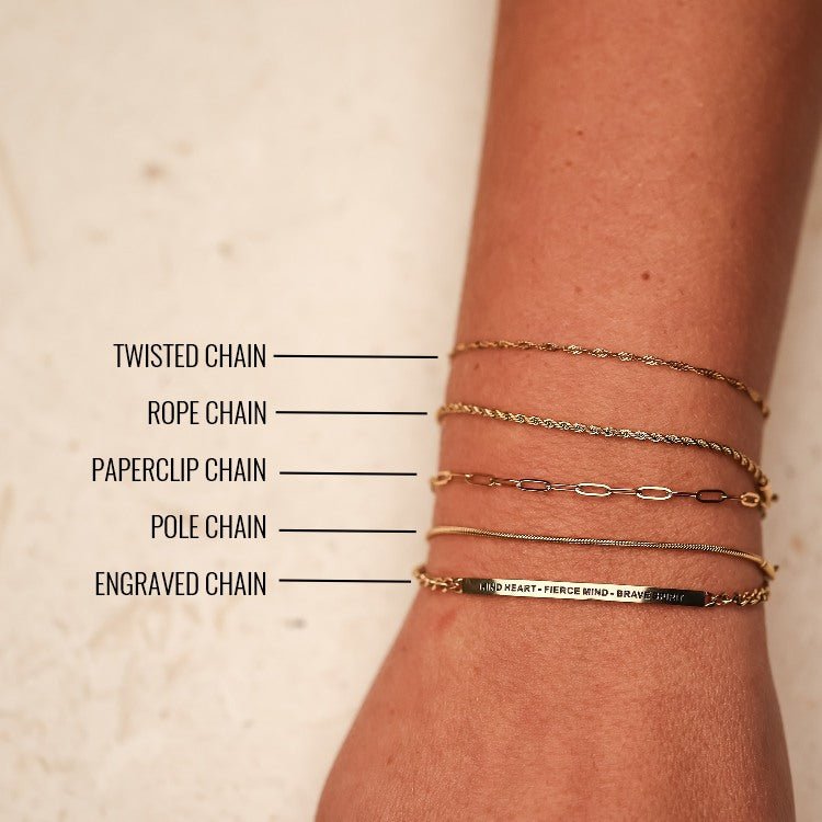 PAPERCLIP ACCENT CHAIN BRACELET - Inspiration Co.