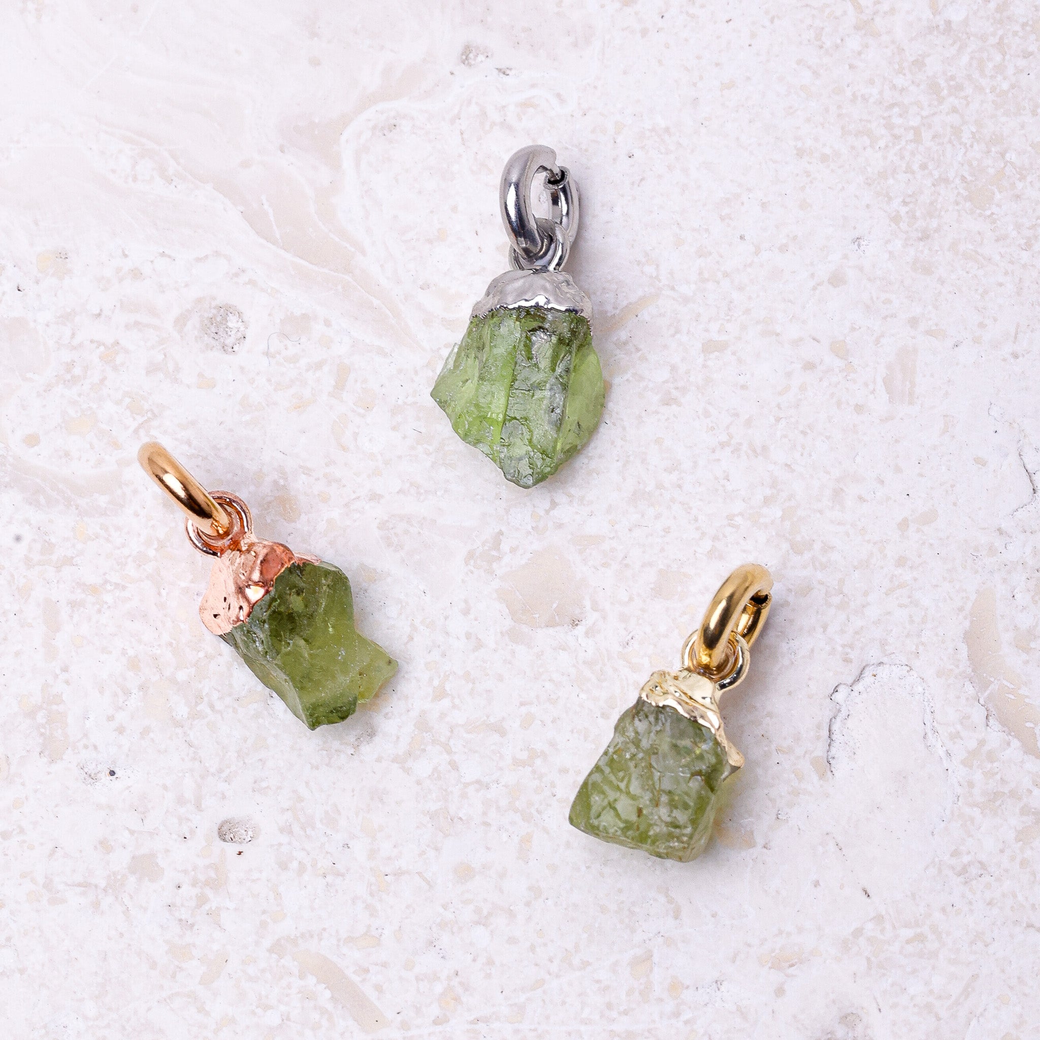 Peridot(AUG) Raw Birthstone Charm - Inspiration Co.
