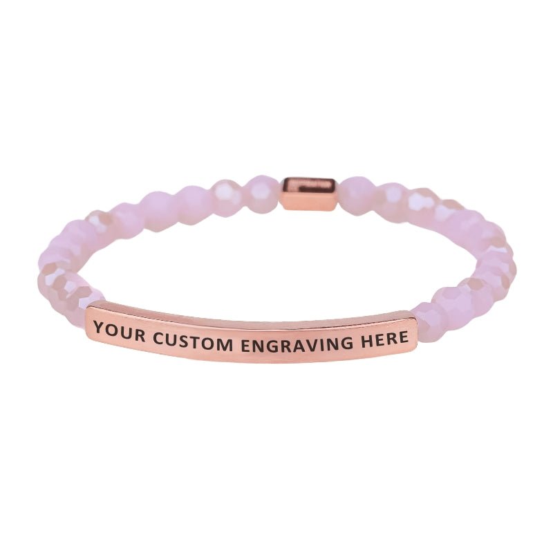 Pink Jade Crystal Custom Bracelet - Inspiration Co.