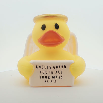 ANGELS GUARD YOU IN ALL YOUR WAYS  PS. 91:11 - Halo Guardian Angel Duck (Collector&