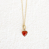 RED AGATE HEART CHARM - Inspiration Co.