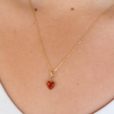 RED AGATE HEART CHARM - Inspiration Co.