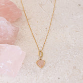 ROSE QUARTZ HEART CHARM - Inspiration Co.