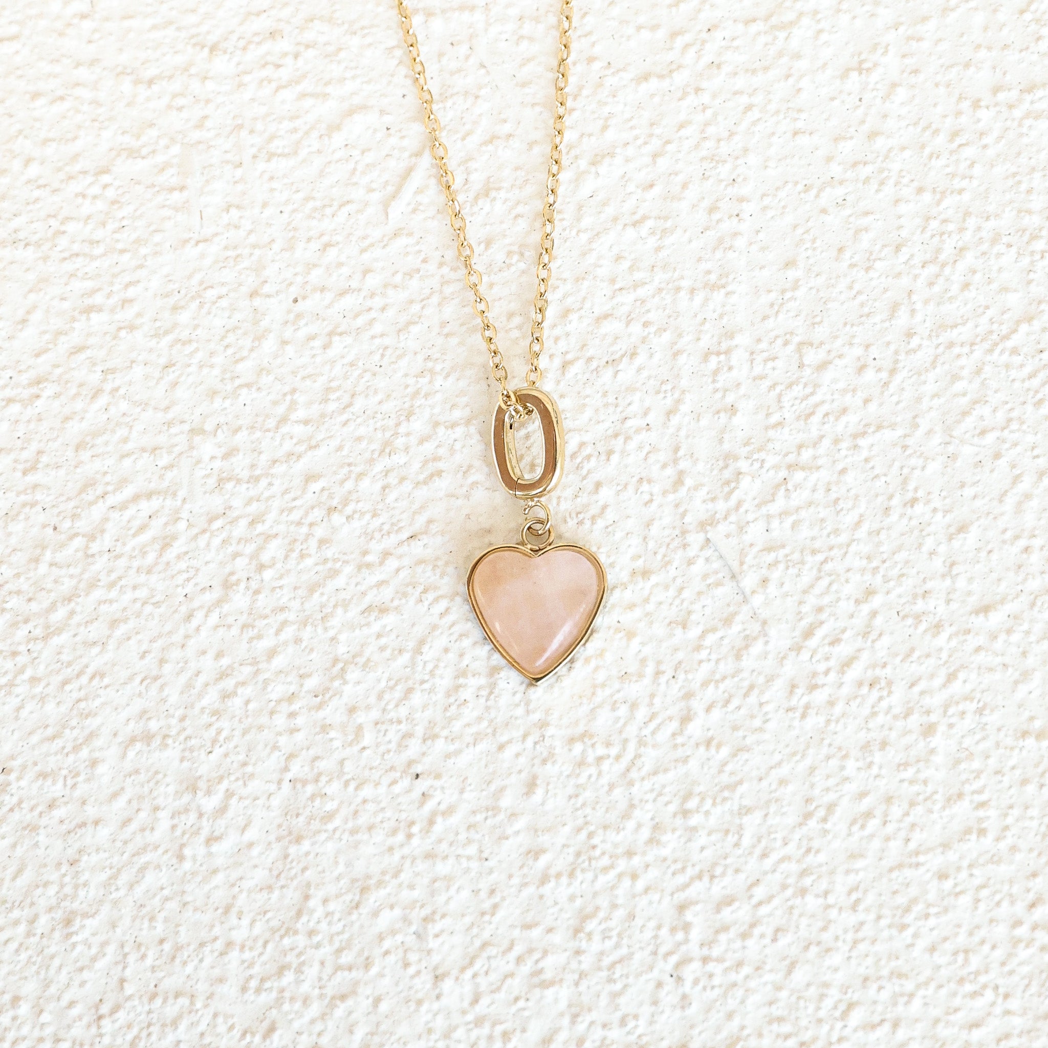 ROSE QUARTZ HEART CHARM - Inspiration Co.