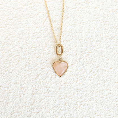 ROSE QUARTZ HEART CHARM - Inspiration Co.