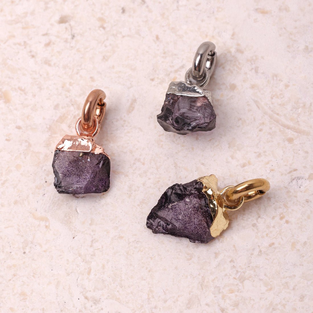 Sapphire(SEPT) Raw Birthstone Charm - Inspiration Co.