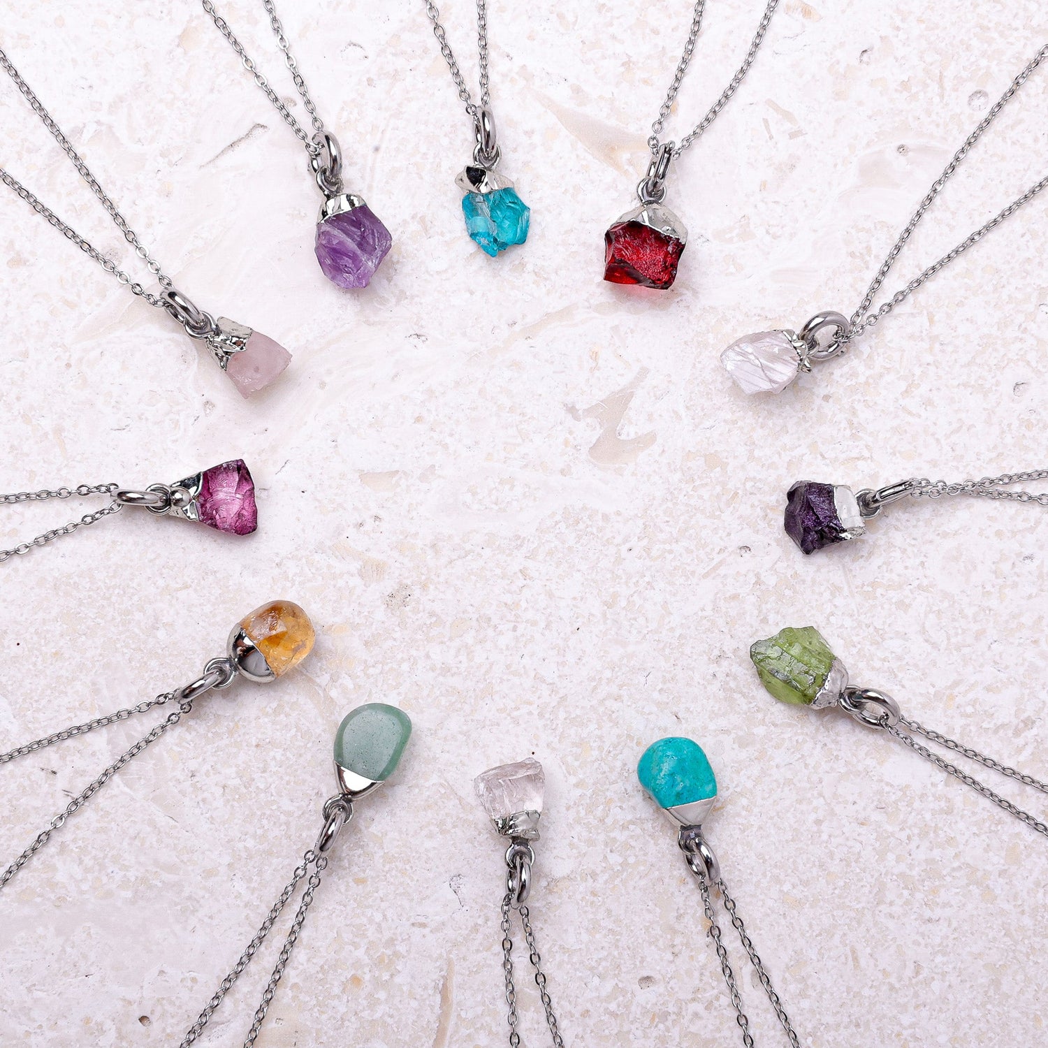 Sapphire(SEPT) Raw Birthstone Charm - Inspiration Co.