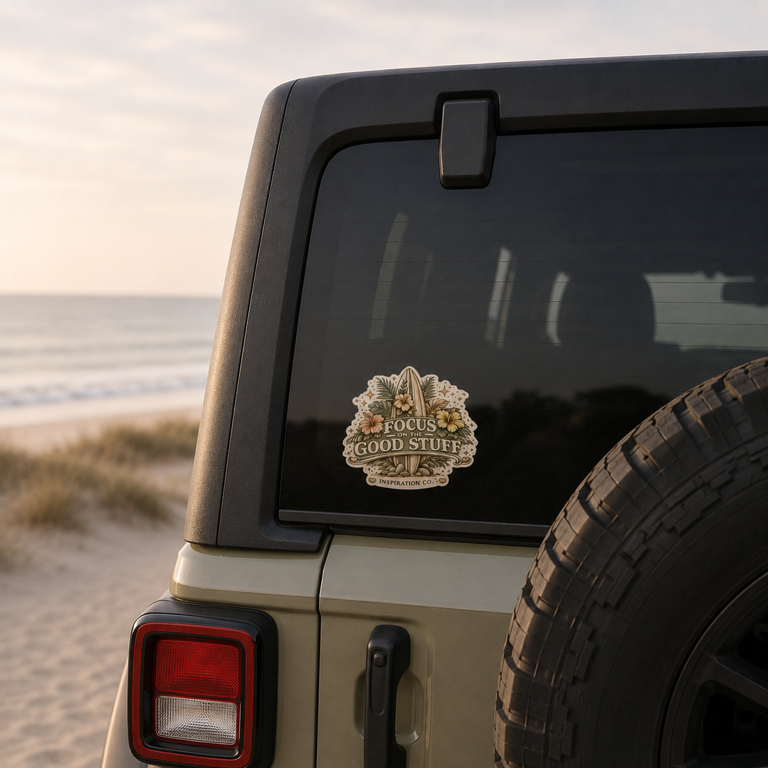 STICKER - FOCUS ON THE GOOD STUFF (SURF DESIGN)
