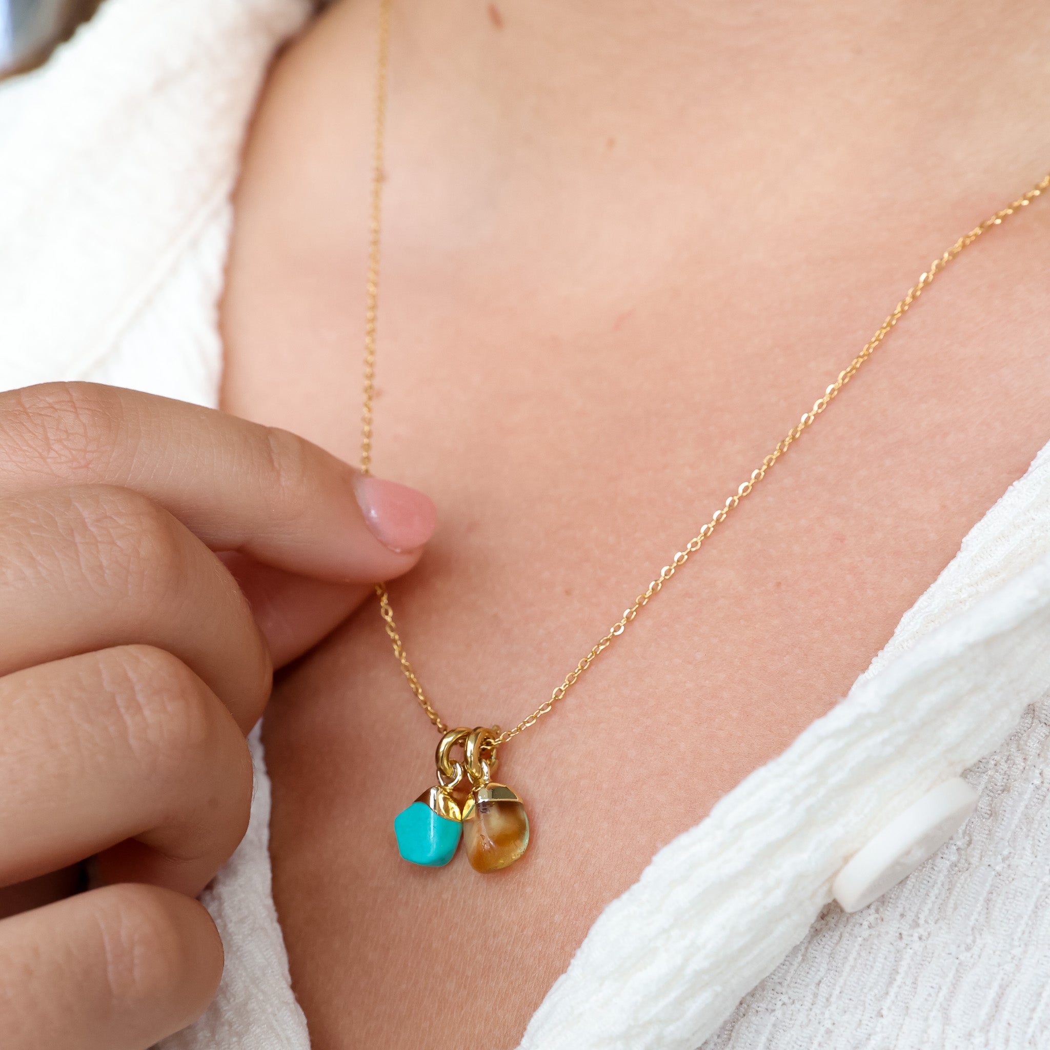 Turquoise(DEC) Raw Birthstone Charm - Inspiration Co.