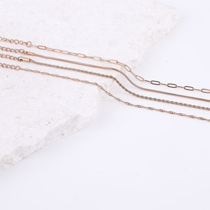 TWISTED ACCENT CHAIN BRACELET - Inspiration Co.