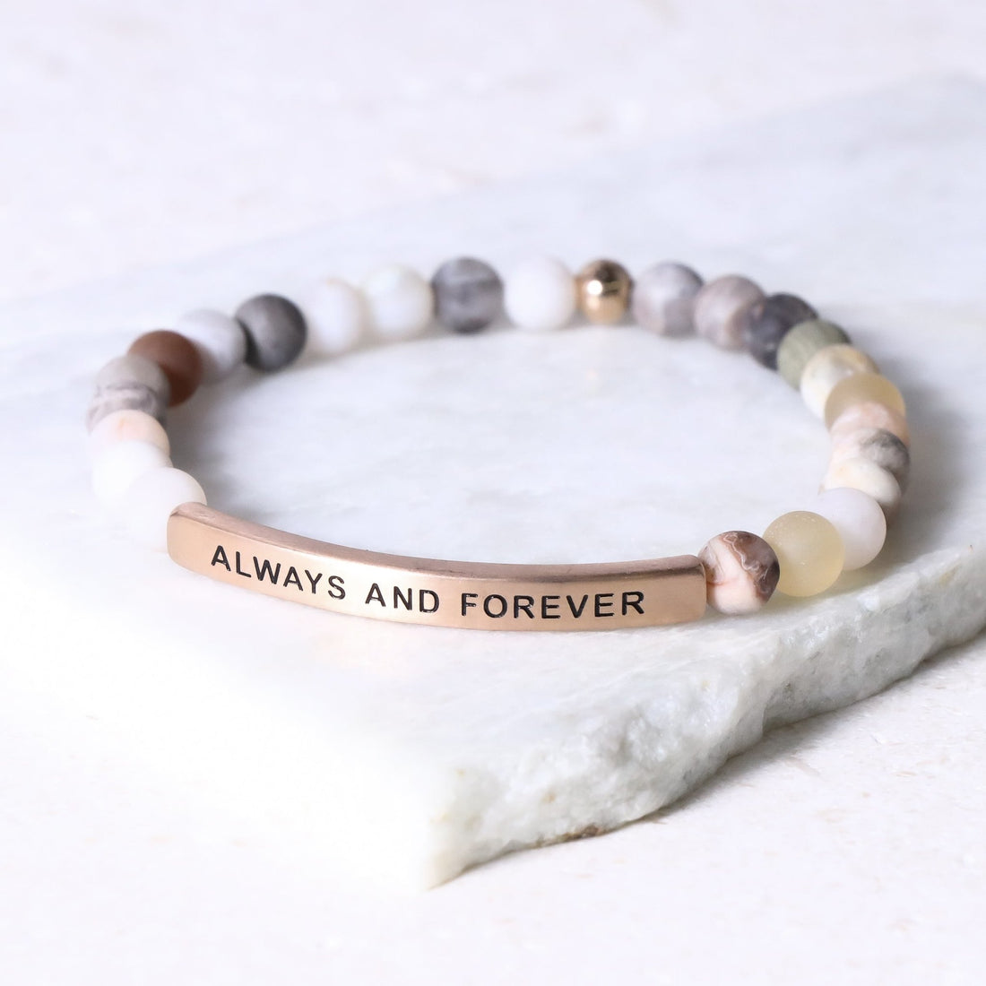 Meaningful engraved bracelet