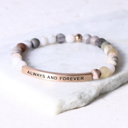 Meaningful engraved bracelet