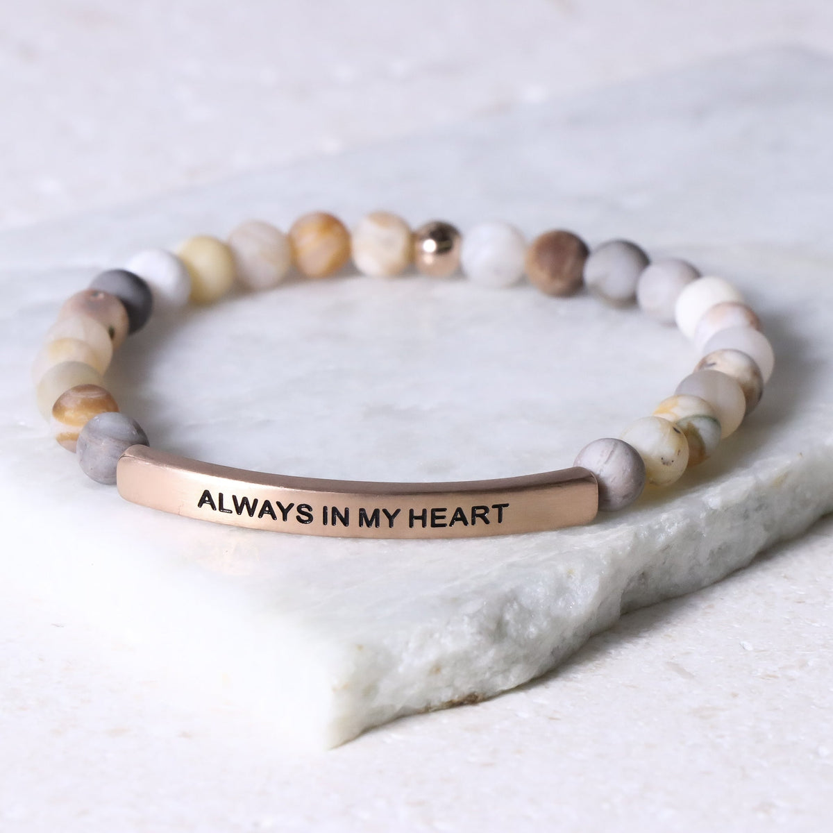 Engraved message bracelet