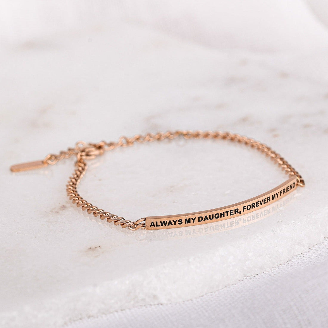 rose gold chain bracelet