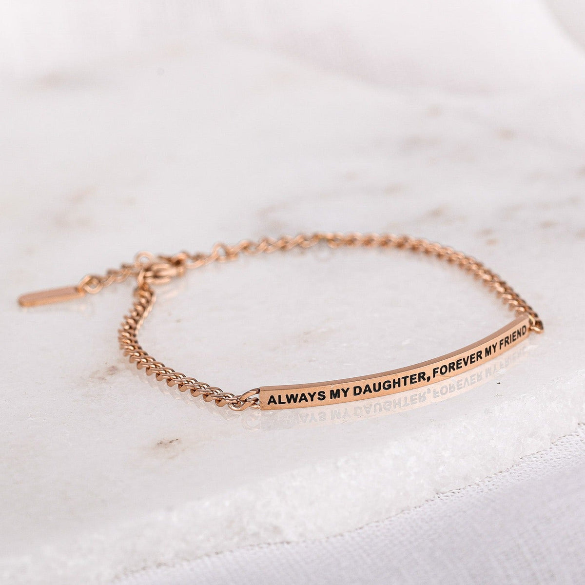 rose gold chain bracelet