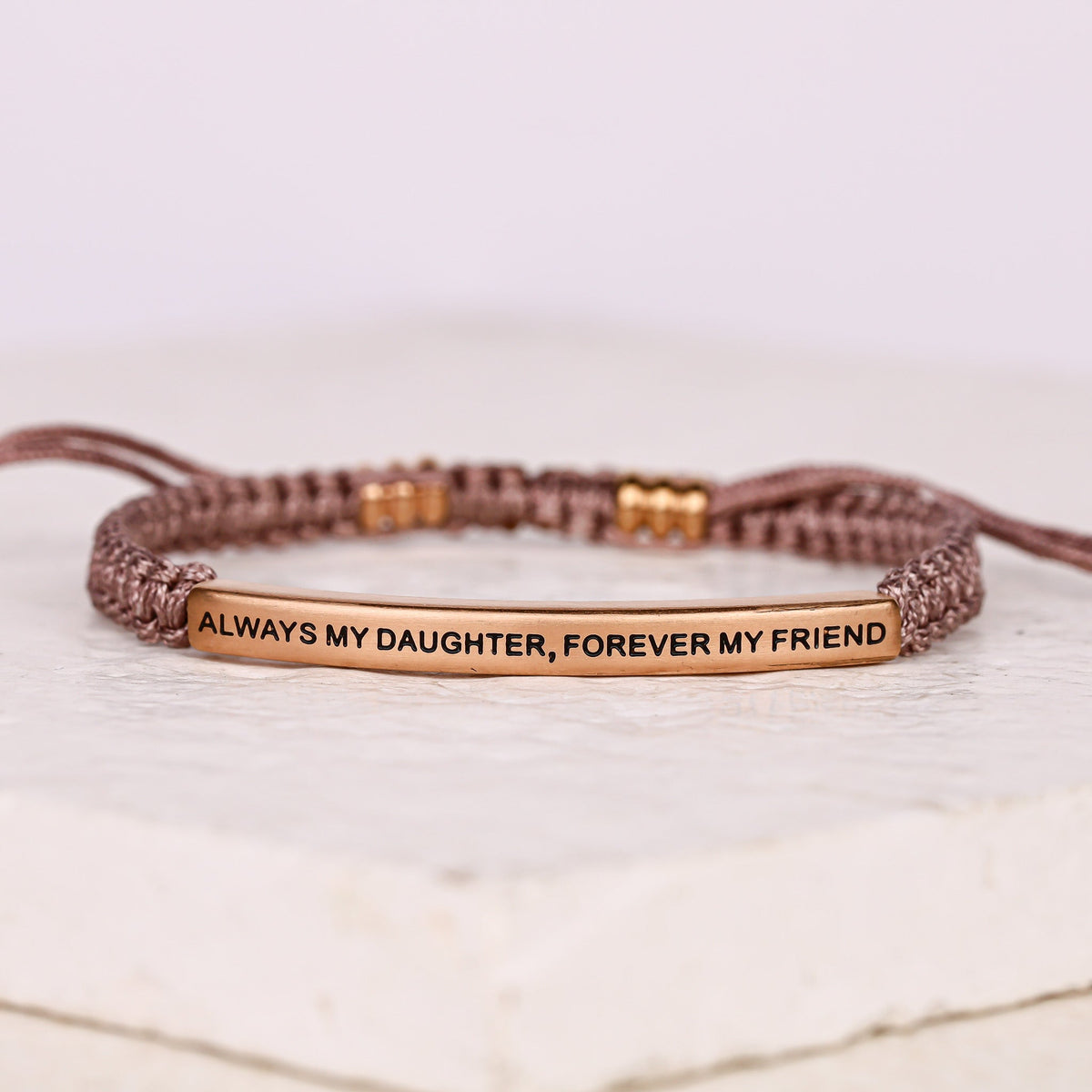 engraved rope bracelet gift for daughter