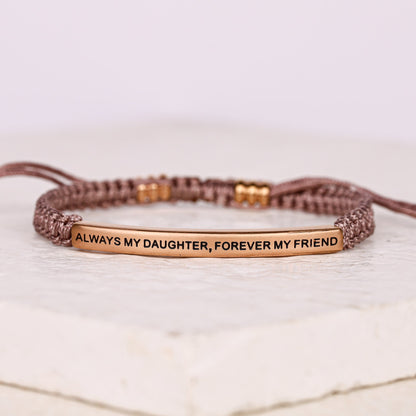 engraved rope bracelet gift for daughter