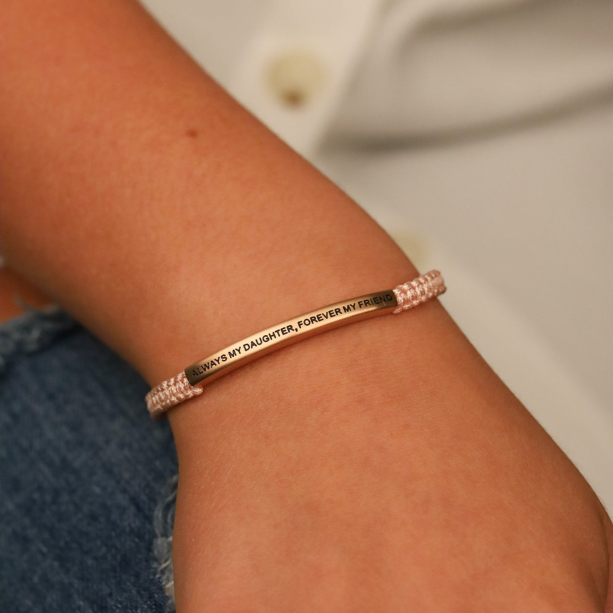 adjustable engraved bracelet