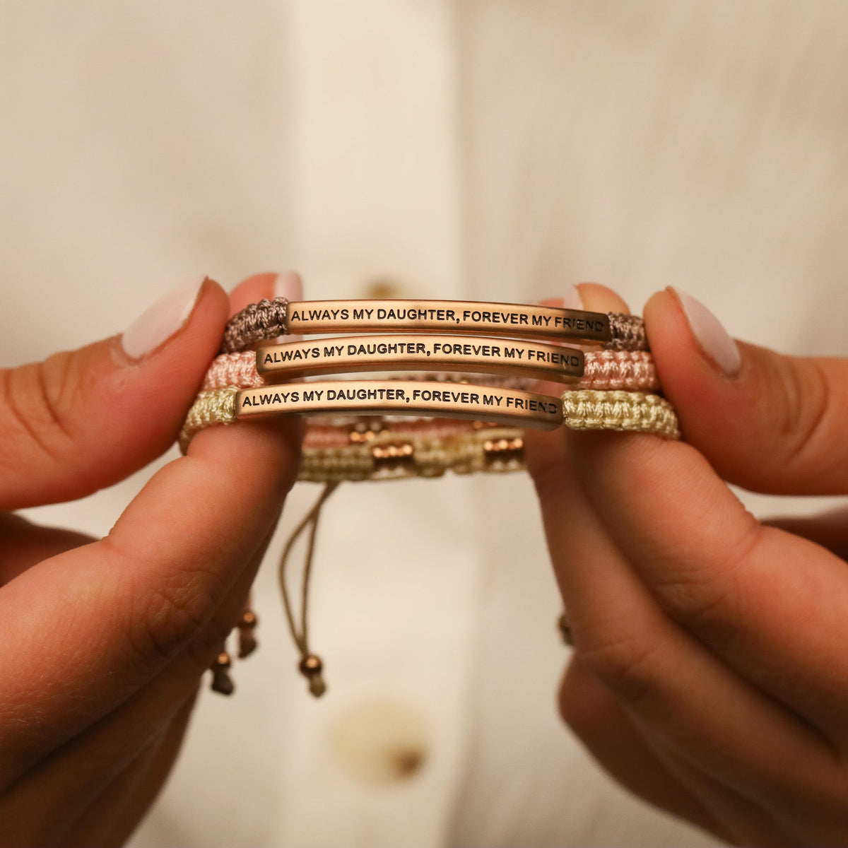 Inspirational quote adjustable bracelets