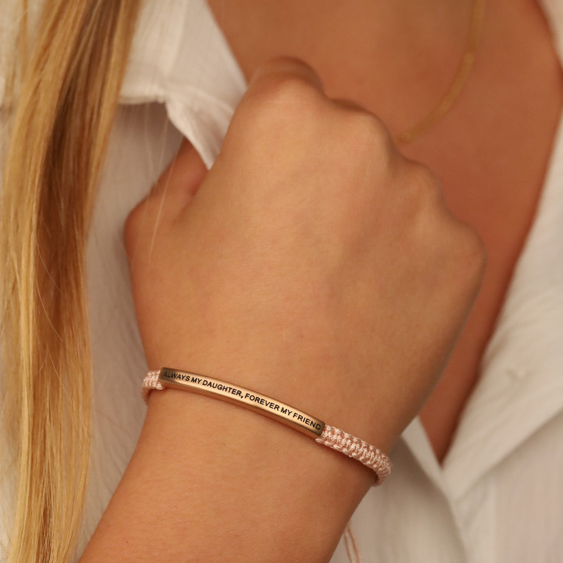 engraved adjustable bracelet