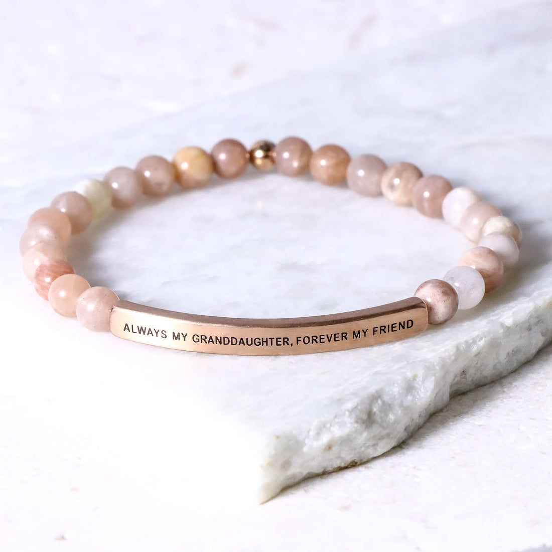Engraved message bracelet