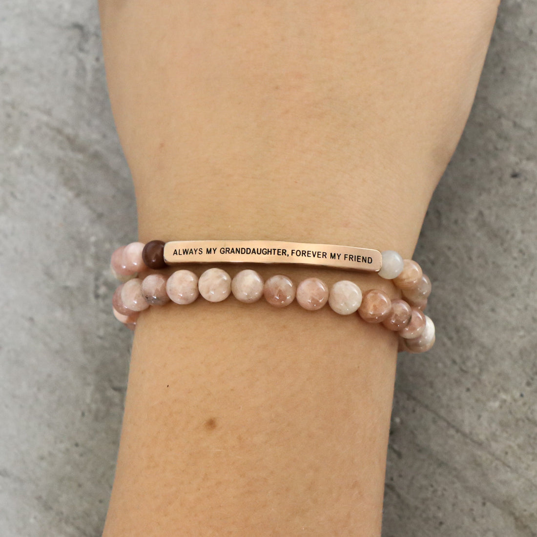 Grandmother to granddaughter inspirational bracelet and meaningful gift