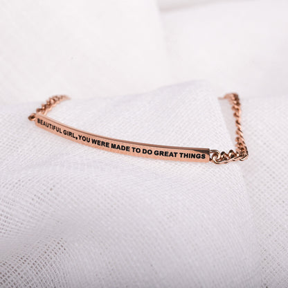 rose gold adjustable chain bracelet