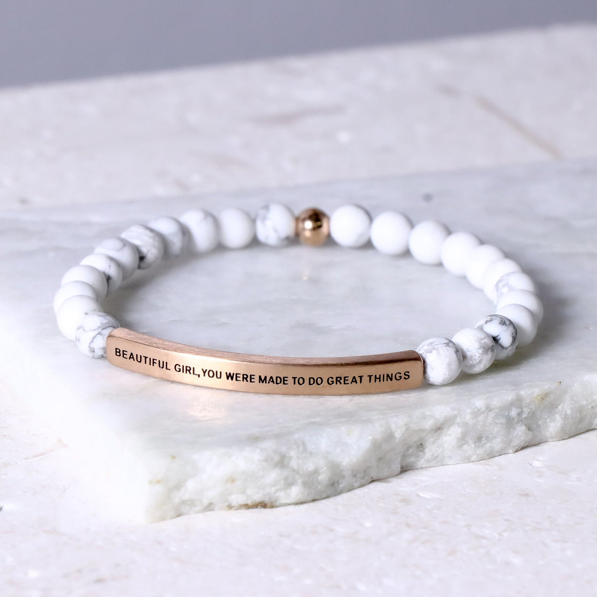 Meaningful engraved bracelet