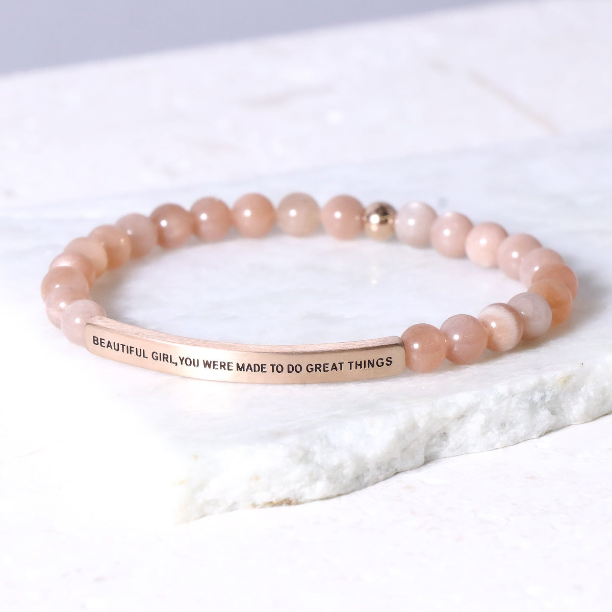 Inspirational engraved bracelet