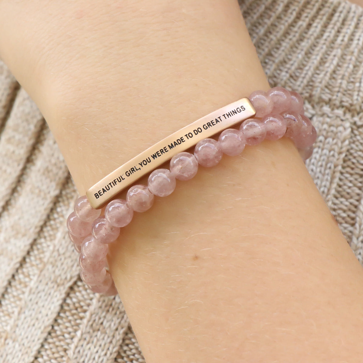Motivational beaded jewelry
