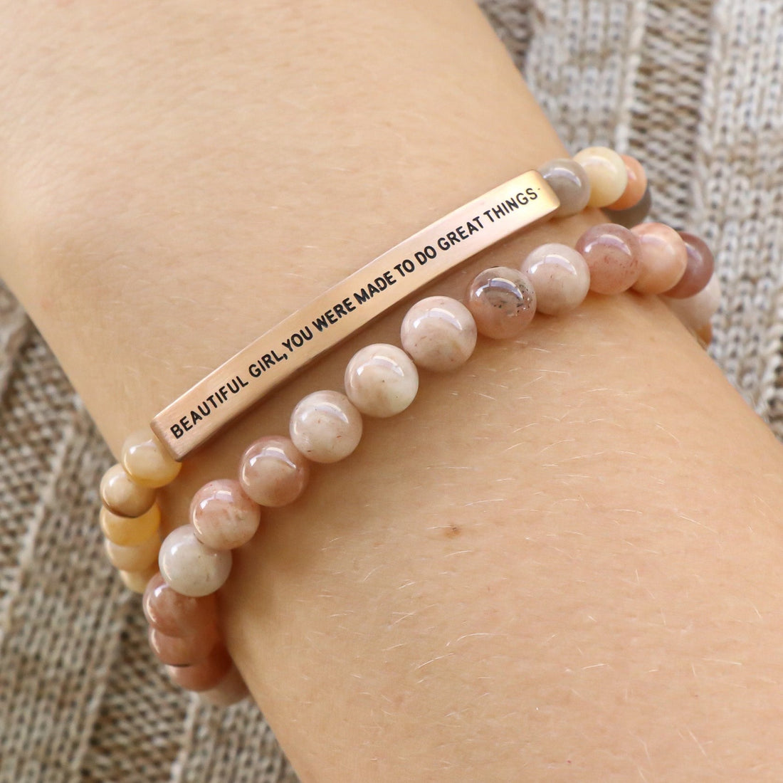 Affirmation engraved bracelet